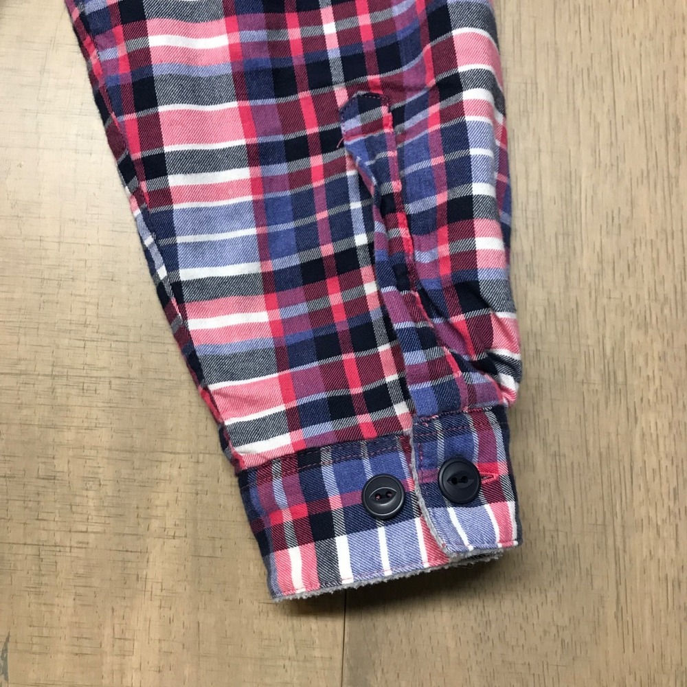 L.L. Bean Shirt Shacket Womens Size L Pink Plaid Button Up Fleece Lined Spring - Picture 7 of 10